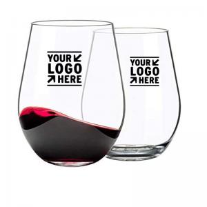China Custom LOGO 100% Shatterproof  Wine Glasses Stemless Plastic Wine Glasses on sale