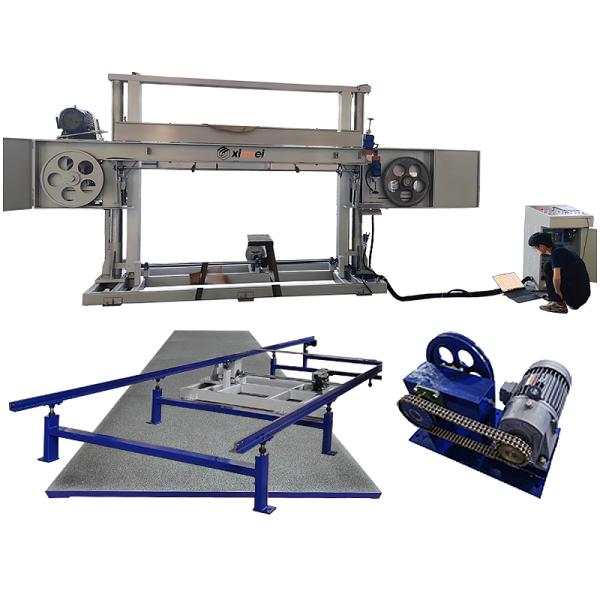 Heavy-duty Stability PU Rigid 120 ILD PU Block 160 Kg/m³ Rebond Foam Block Semi Automatic Horizontal Splitting Machine Epuipped DELTA Control And