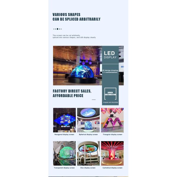 3D Immersive Interaction LED Time Tunnel Screen Curved Micro LED Display