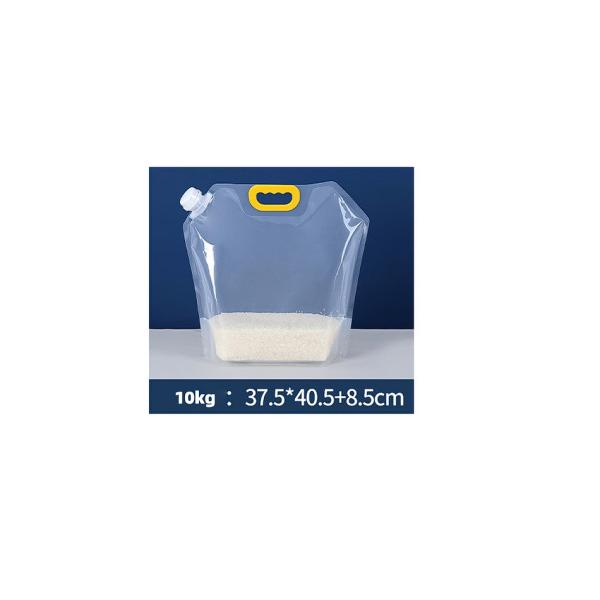 Thickened Transparent Spout Pouches With Reinforced Handles 1L/1.5L/2.5L/5L/10L Nozzle Bag For Bulk Grain And Liquid Packaging.