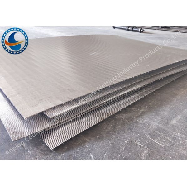 Custom Wedge Wire Screen Panels / Stainless Steel Mesh Plate Non - Clogging
