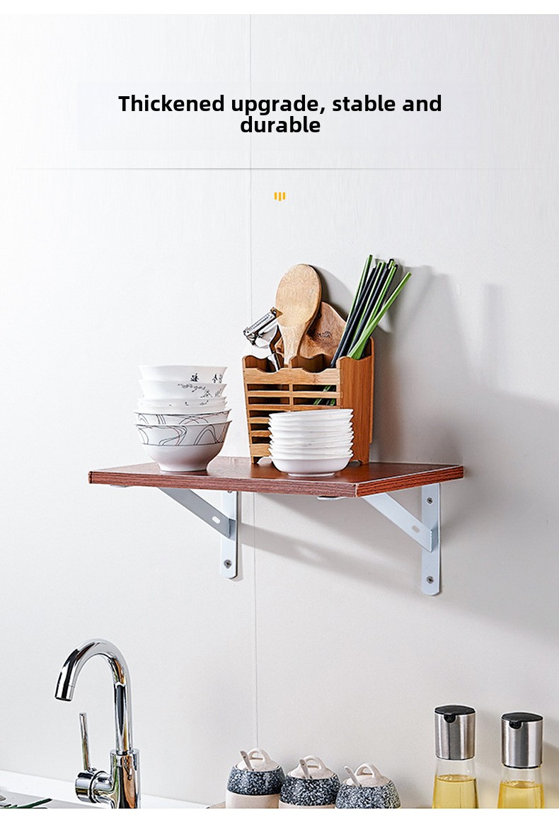 Modern Right-Angle Triangle Bracket for Kitchen Wall Shelf Thickened Tripod Iron Support Frame Panel Fixed Partition Commercial