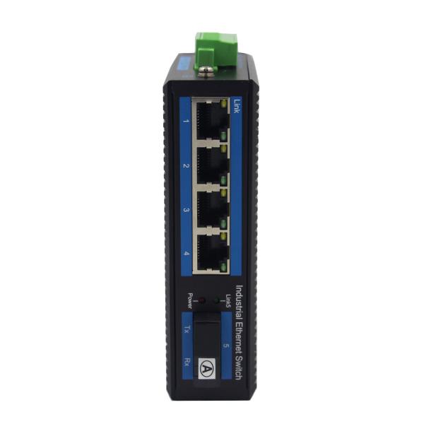 10/100/1000M 4 Ports RJ45 To Fiber Converter Simplex 1310nm / 1550nm SC Unmanaged Industrial Switch