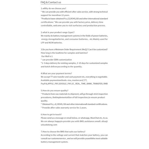 15A 7S Lifepo4 BMS 29.4V Same Port Battery Management System