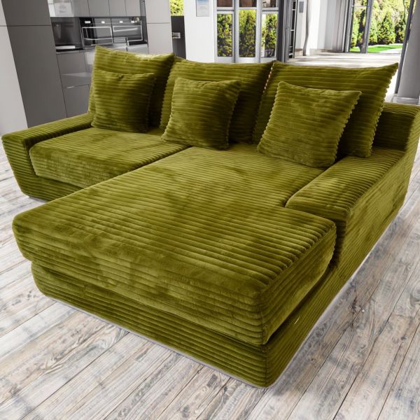 Hot Sale L-Shape Modular Sectional Couch Plush Corduroy Compressed Sofas with Vacuum Packaging for Villa Apartment Living Room