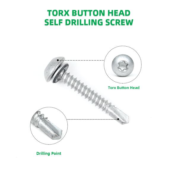 Rustproof Coated 410 Stainless Self Drilling Tek Screws for Metal Roofing Wall Panel