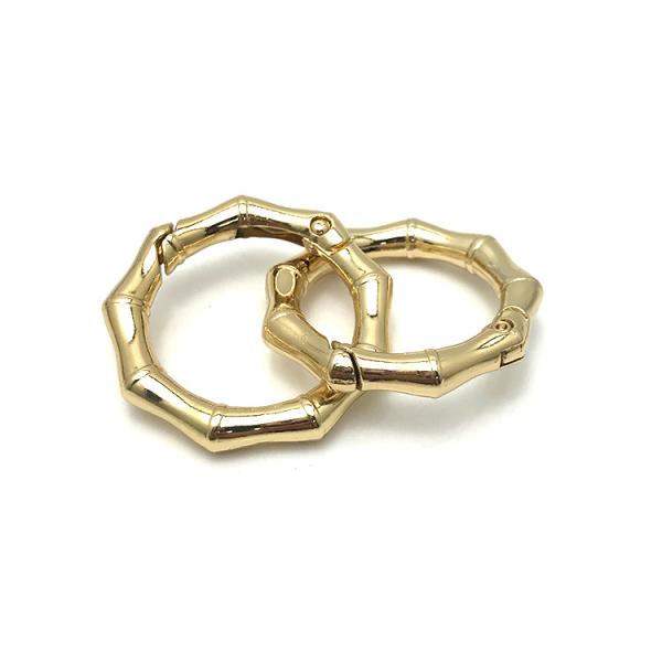 bamboo Round Spring gate ring O Rings Snap Clip Push gate snap hook