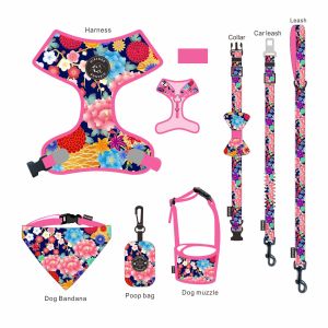 Wholesale Neoprene Collar Leash Harness Set Moisture Resistant Reversible Dog Harness from china suppliers