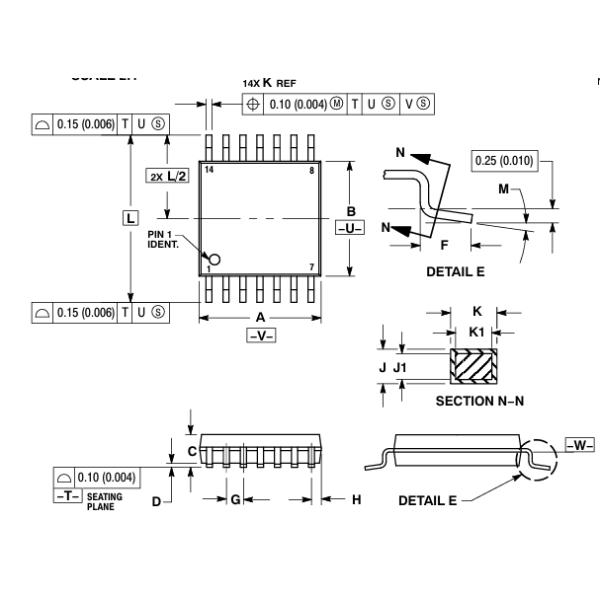 74VHC00MTCX 2-5.5V Quad 2-Input NAND Gate with High-Speed 5.5V Tolerant CMOS Technology 8mA Output Drive Low Noise