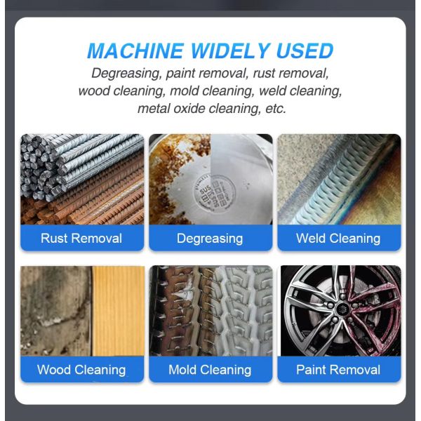 200W High Power Portable Pulse Laser Cleaning Machine with Water Cooling System for Rust and Paint Removal