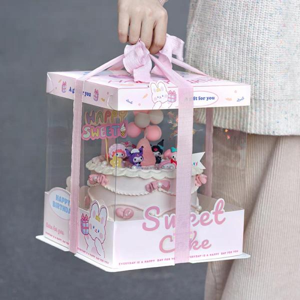 Custom Order Accepted Cake Packaging Boxes with AI CDR Or PDF Design Requirement and Matt Lamination