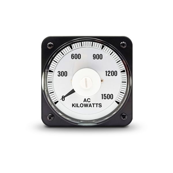 1500 AC Kilowatts Analog Panel Meter | Square Panel Mount, Class 1.5 Accuracy for Industrial Power Distribution
