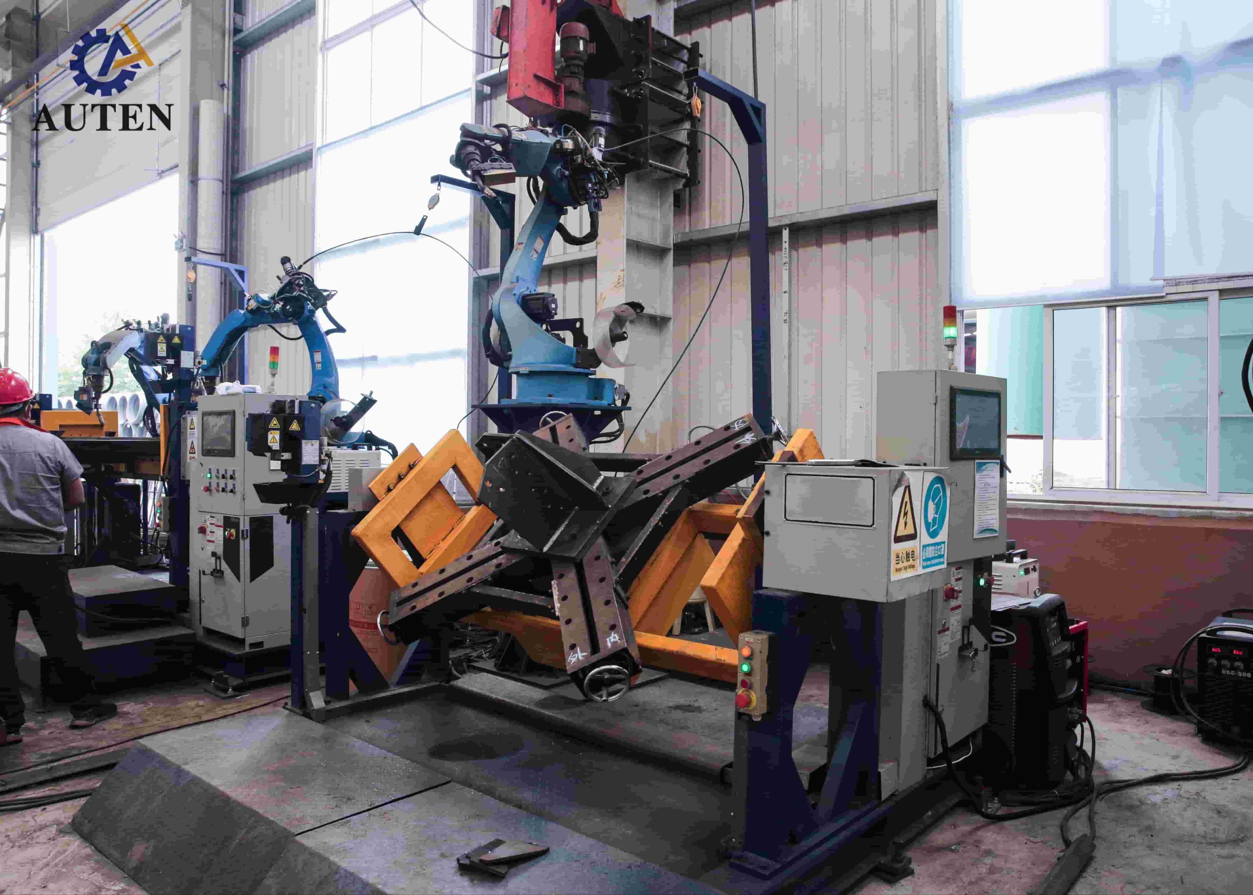 CNC Angle Punching Machine Dual Positioners 5 Axis Gantry Robot For Accurate Transmission Tower Welding