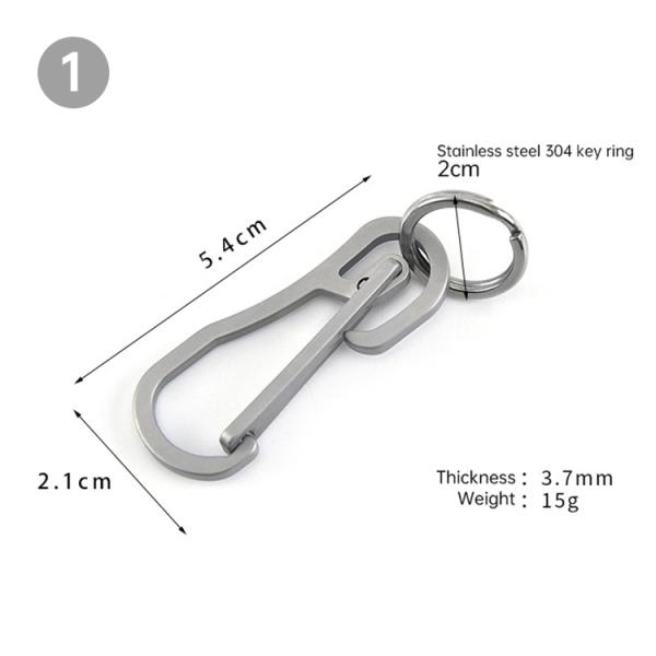 Seahorse stainless steel multi-functional carabine Titanium Hook Multifunction Camping Outdoor High Strength Titanium Carabiner