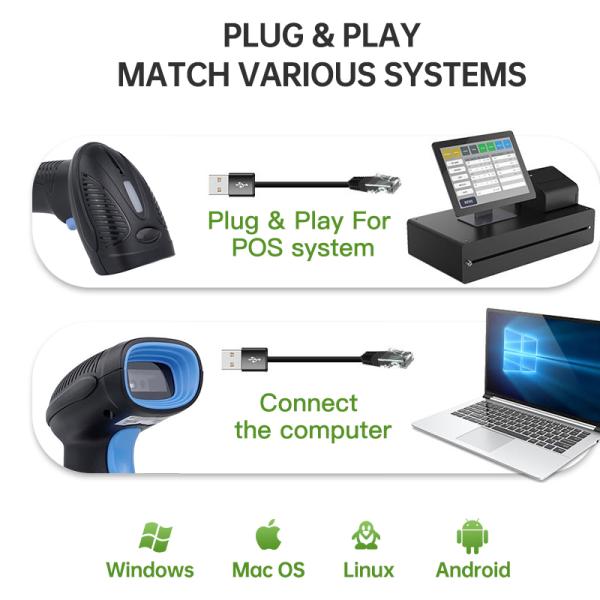KC09 Wired Barcode Scanner: Accurate Identification, Efficient Reading, Helping Warehousing And Retail