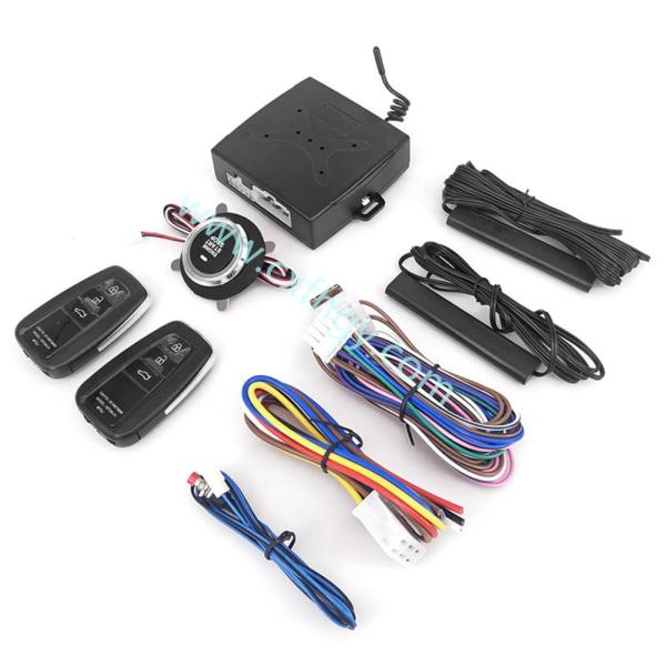 Cxfhgy 12V Car SUV Keyless Entry System Engine Start Alarm System Push One-button Start System Remote Starter Stop Car A
