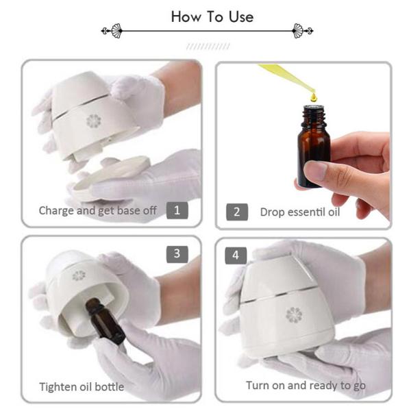 2200mAh Lithium Battery Powered Portable Essential Oil Nebulizer