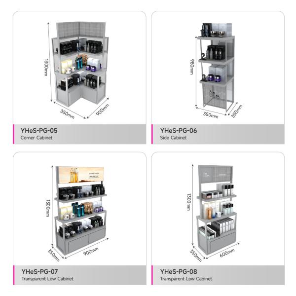 Skincare Store Promotion Display Rack Multi-layer Wooden Beauty Store Stand With Light Strips For Cosmetic Shop Decoration