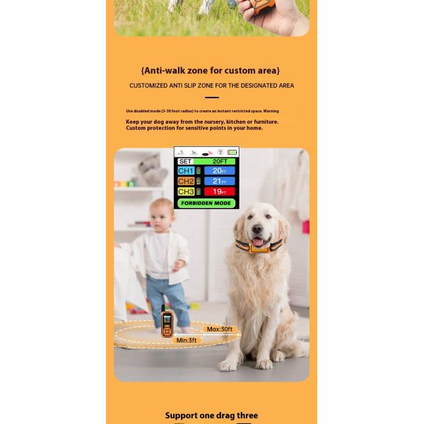 Precision Dog Trainer Multi-Functional Hand-Held Wireless Electronic Fence Forbidden Zone Waterproof IP67 Pet Training Supplies
