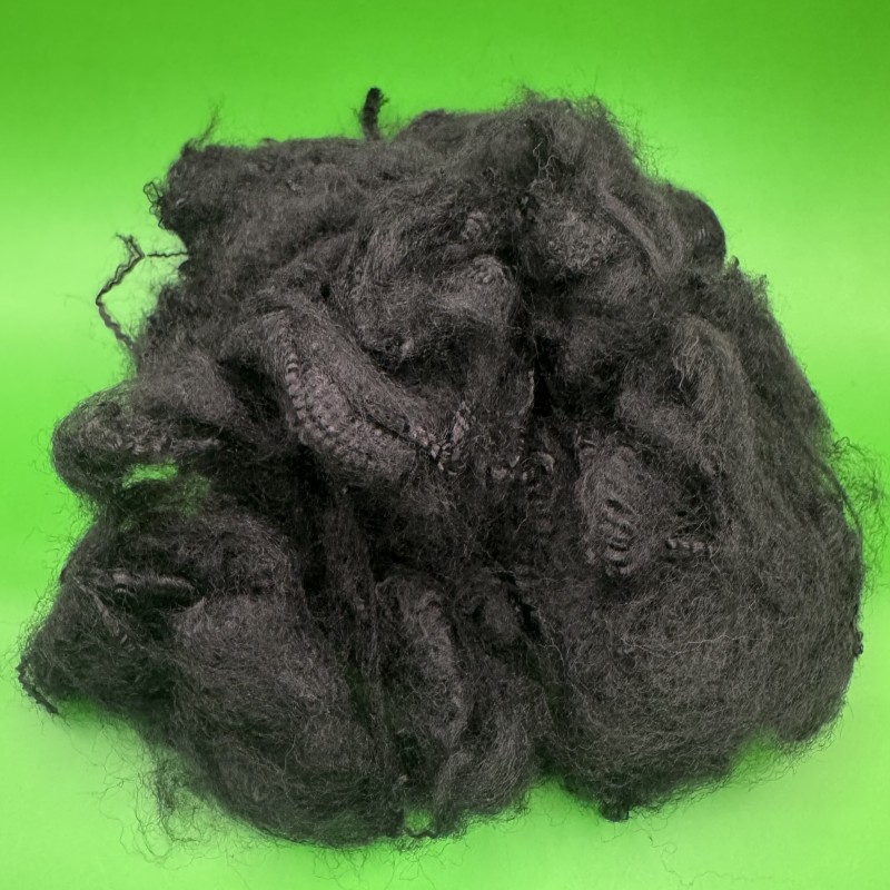 6D 90mm Virgin Polypropylene (PP) Staple Fiber Solid Black for Agricultural Nonwoven & Protection, Custom Length