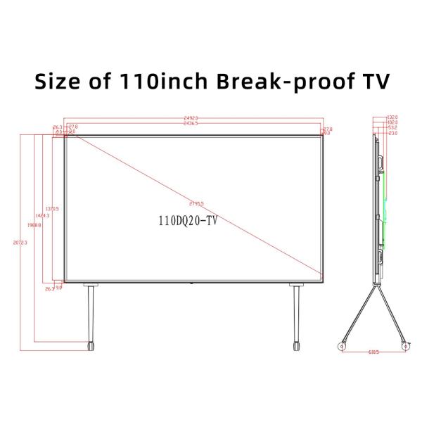 110-inch 4K UHD Smart TV - Ultimate Commercial Display Solution, Large-format Professional Display, Cinematic 4K Resolution