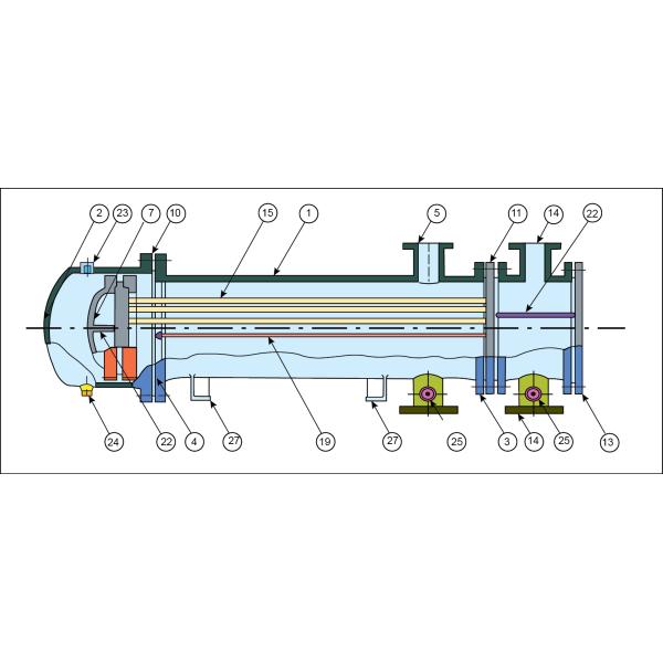 Floating Head Heat Exchanger AES Type ASME SA240 SS316L Shell With ASME SA213 TP316L Tube