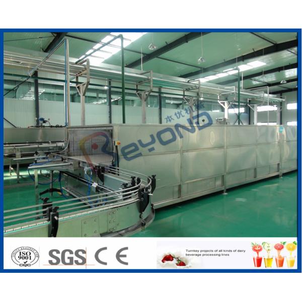 Beverage / Milk Pasteurization Equipment Tunnel Spraying Cooler Packed Type