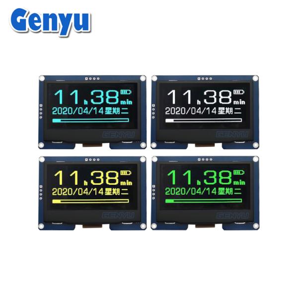 2.42 Inch OLED Display Module LCM 4 PIN IIC I2C SSD1309 Driver 128x64 Dots in Genyu White/Blue/Yellow/Green
