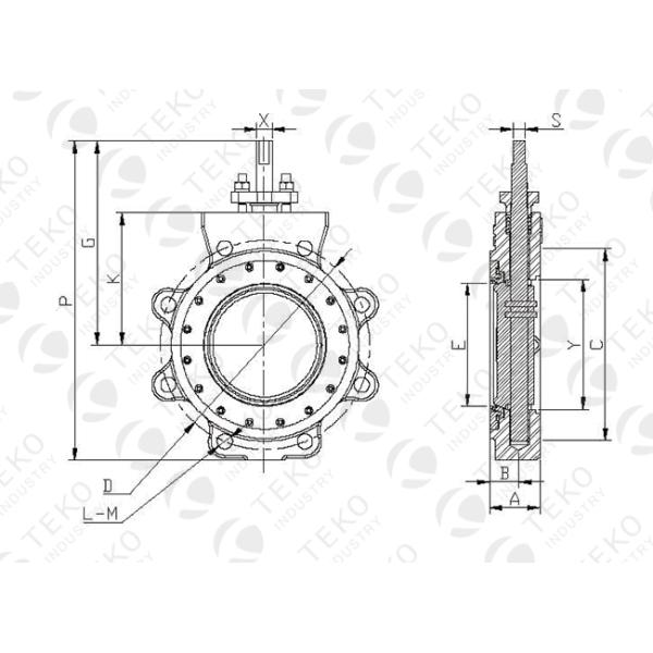 4 Inch High Performance Butterfly Valves Pneumatic Actuated Modulating With YTC Positioner