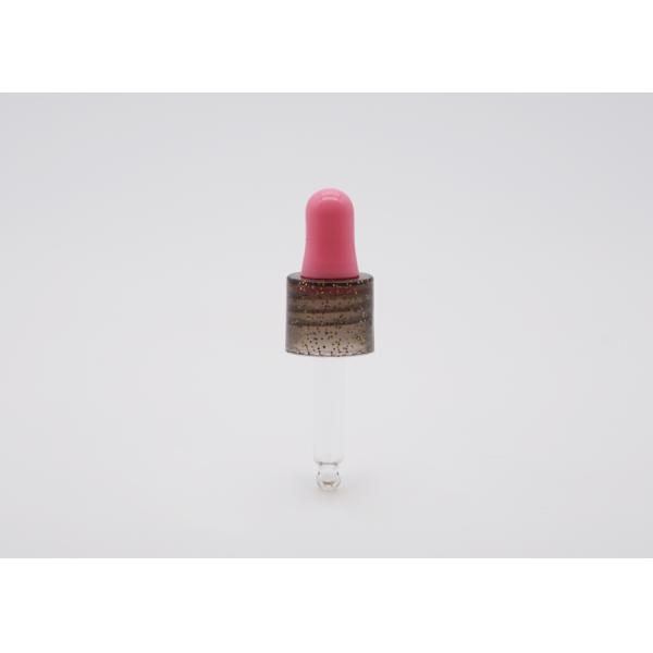 Brown Transparent Closure Essential Oil Dropper Plastic Dropper With Pink Teat
