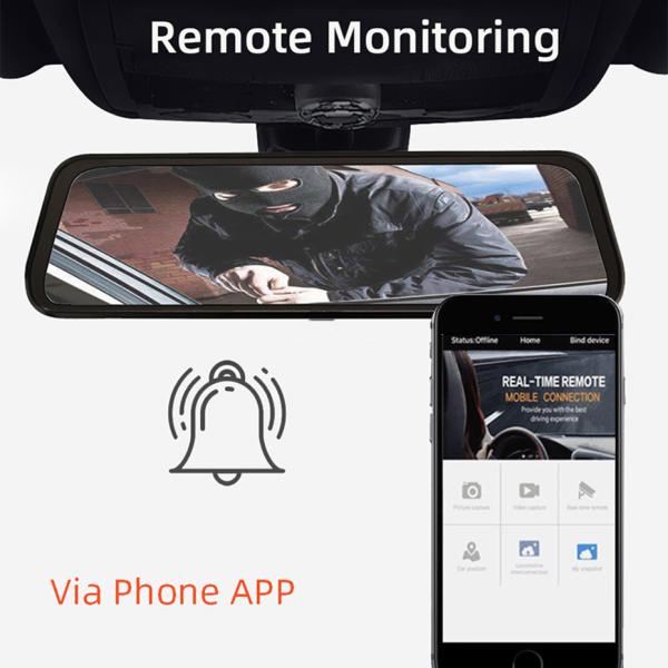 4G ADAS Driving Mirror Camera Android 8 System Streaming Mirror DVR Recorder