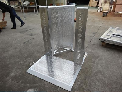1.22*1*1.22m aluminum crowd control barriers for event mojo barriers