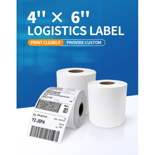 4x6 Direct Thermal Shipping Label Stickers Waterproof with 2000 Labels Per Stack