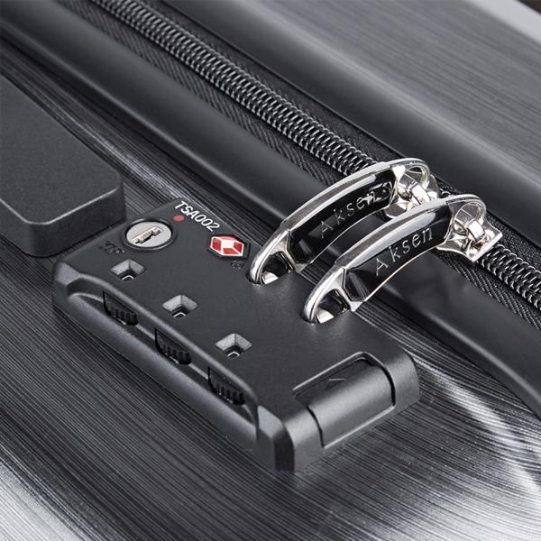 Brushed Finish Hard Shell Suitcase with TSA Lock
