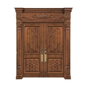 China ODM Modern Entry Double Swing Wood Door HDF Interior Solid Wooden Doors on sale