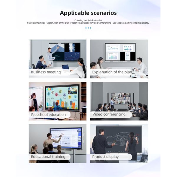 55 - 110 Inch 4K LCD Interactive Whiteboard with 40 Points Touch for Schools Use