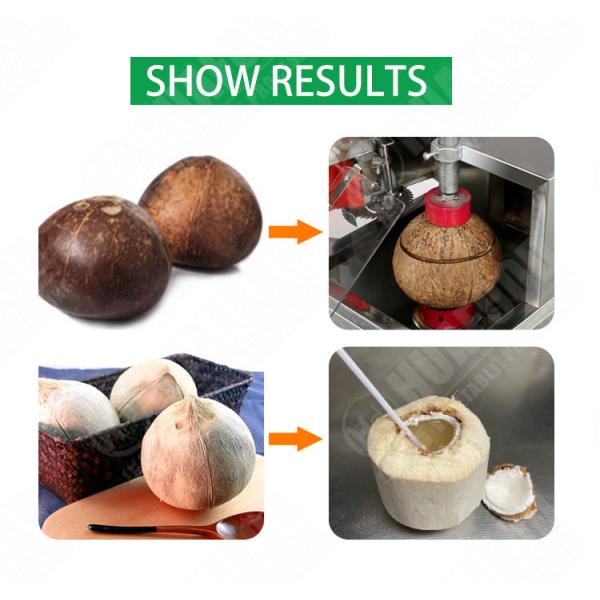 SUS Automatic Fresh Coconut Shell Opening Machine Green Young Coconut Opener