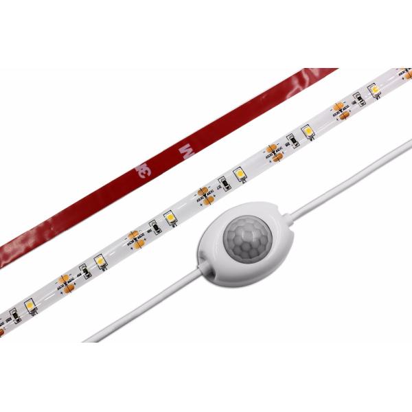 Usb 7000K Motion Sensor LED Strip 3000mm Motion Activated Under Bed Light