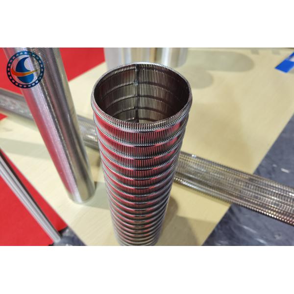 Cylindrical Ss 304 Wedge Wire Screen Pipe Welded From Inside To Outside Filter