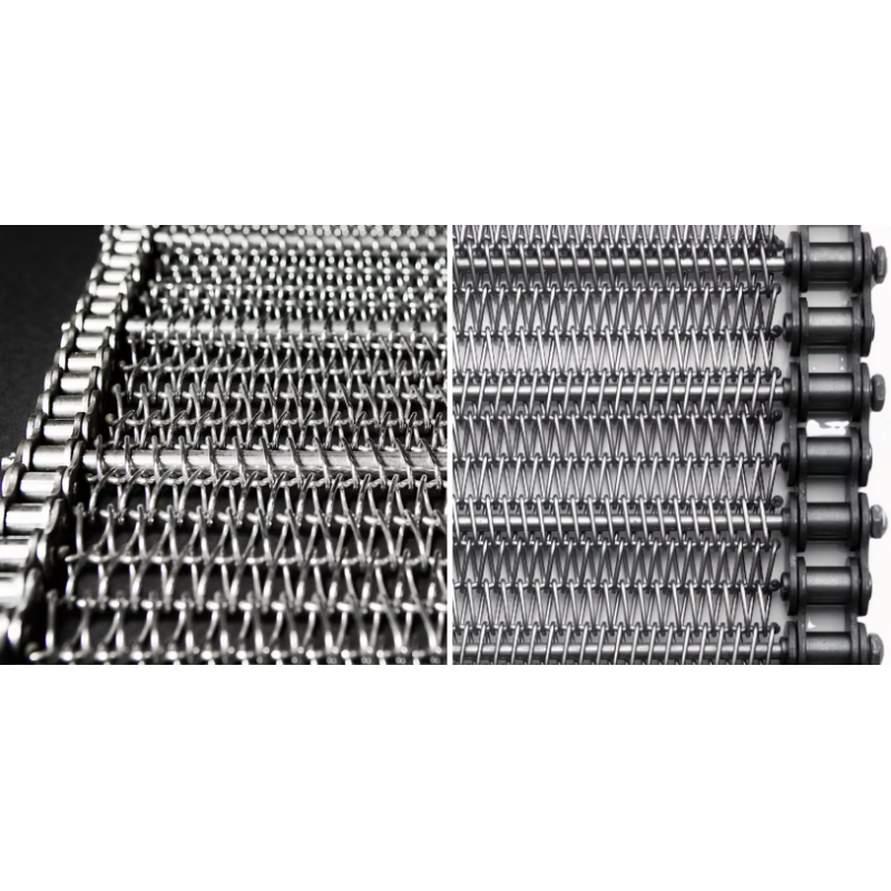 Ss Wire Mesh Conveyor Belt Flex Ladder Type For Chocolate Coating Line