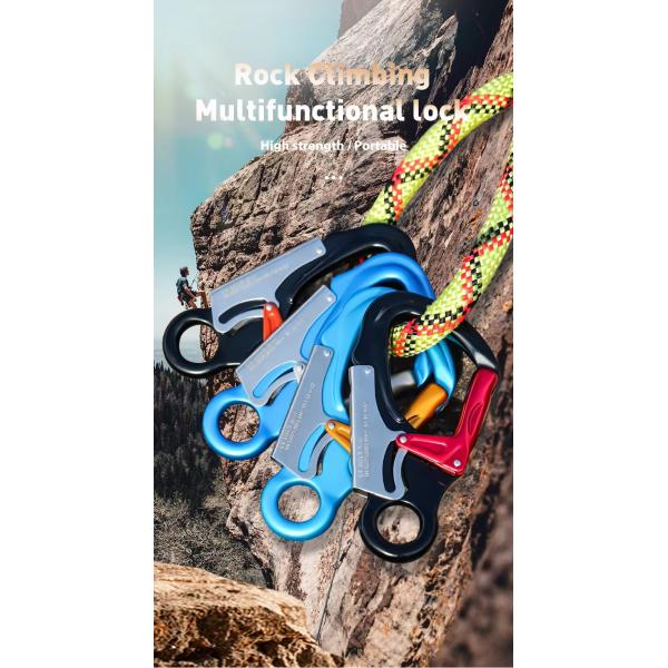 Aluminum Alloy 23kN Snap Hook Locking Carabiner for Heavy Duty Climbing Applications