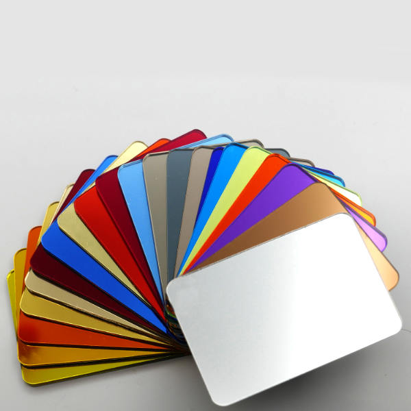 wholesale high reflective 1mm 2mm 3mm gold color pmma material wall acrylic mirror sheet