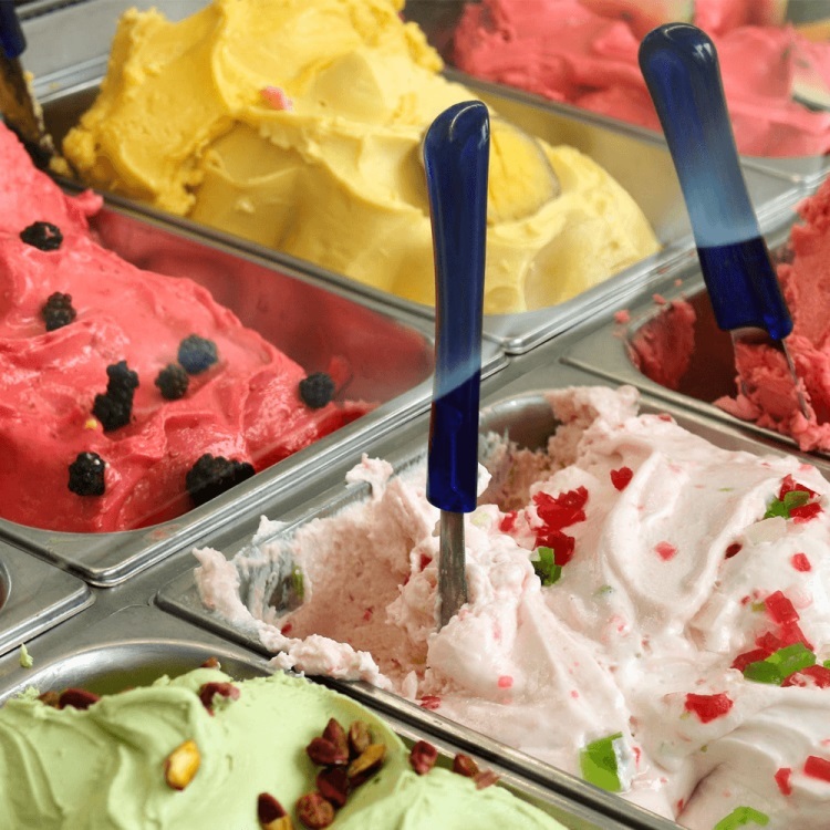 Cheap Ice Cream Freezer Showcase with Fan Cooling