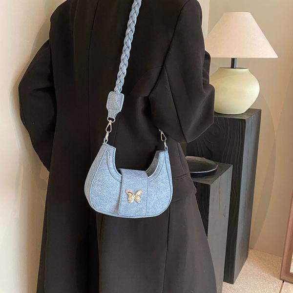 POPULAR NEW NICHE DESIGN BAG FEMALE TREND FOREIGN STYLE BUTTERFLY BAG ADVANCED SENSE OF ALL SHOULDER UNDERARM BAG