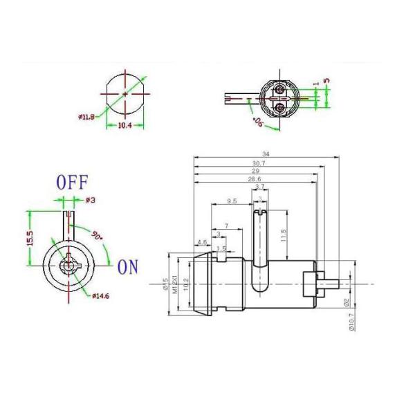 Tubular dual function switch cam lock