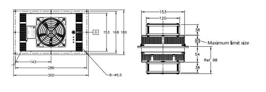 150W Thermoelectric air conditioner is designed for electronic cabinets and environmental chambers. lt can maintain ambient temperatures while
