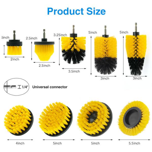 Electric Drill Brush Set For Cleaning Kitchen Bathroom Carpet Cleaning Brush Set