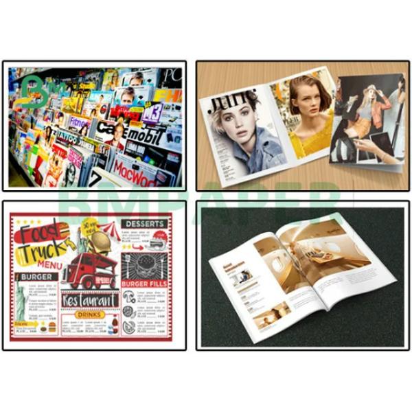 100# 120# Silk Gloss Paper , Double Sided Coated Text Paper Glossy White For Offset Printing