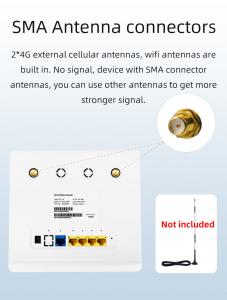 Wholesale Unlocked 4G LTE Modem Router With Dual SIM Card Slot Detachable Cellular Antennas from china suppliers