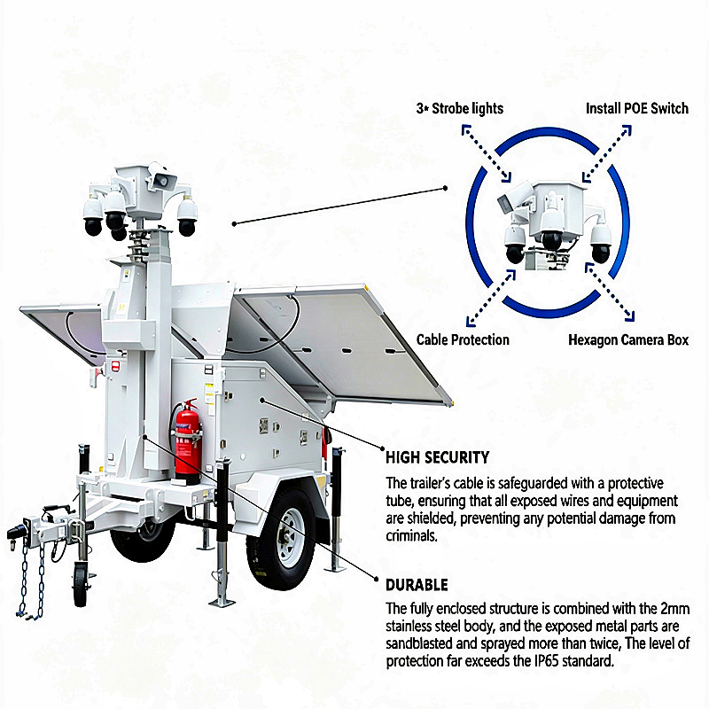 Portable Light Tower Solar Power Generation Large Capacity Energy Storage System Outdoor Event Festival Solar Light Tower